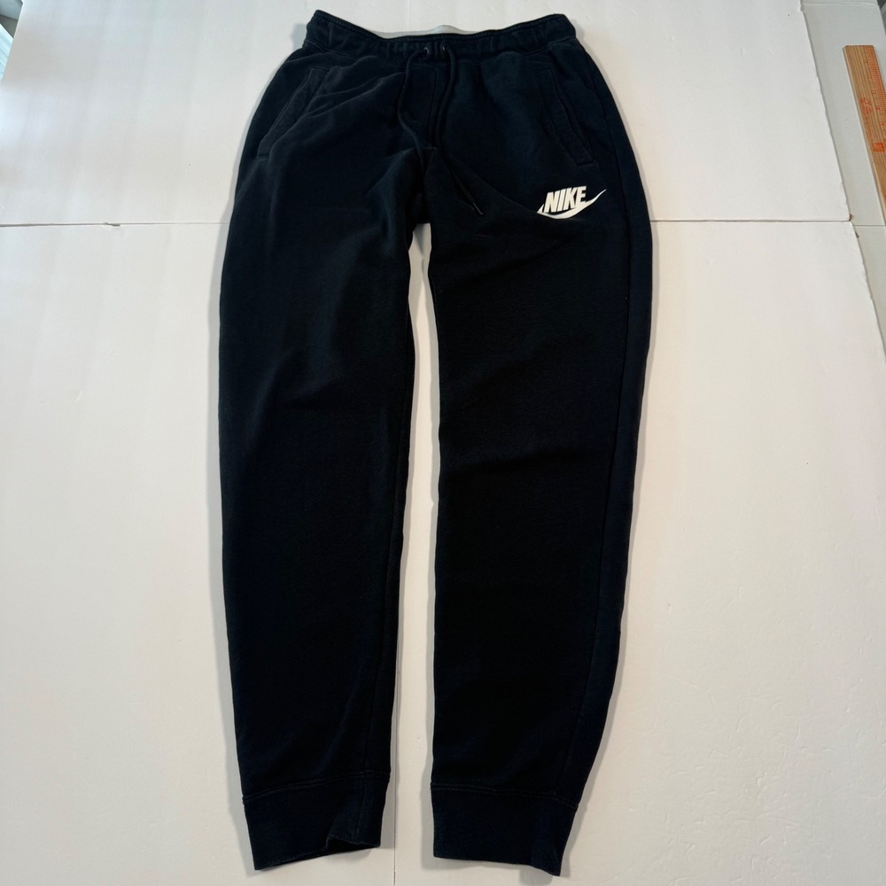Nike Sportswear Women Black Fleece Joggers Just Do It Waistband Small